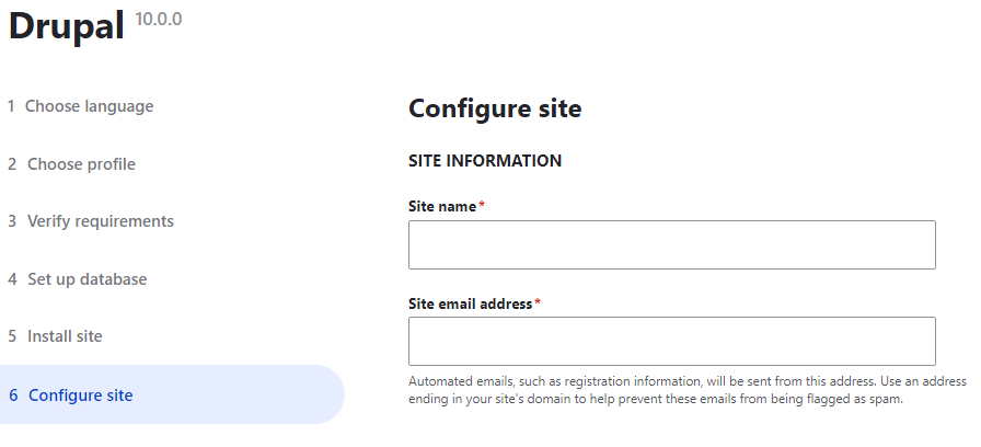 site information